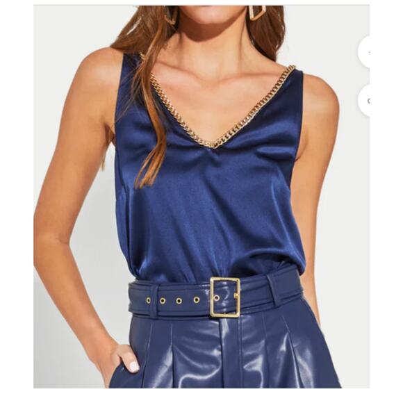 NEW NWT Generation Love Dallas Chain Tank Espresso Brown size Small - Picture 1 of 6